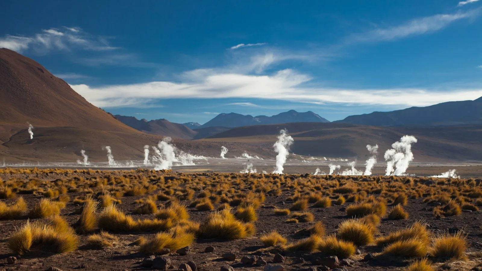 Paysage du Chili entre désert et cordillère des Andes